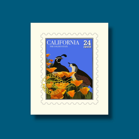 California State Bird Stamp Sticker