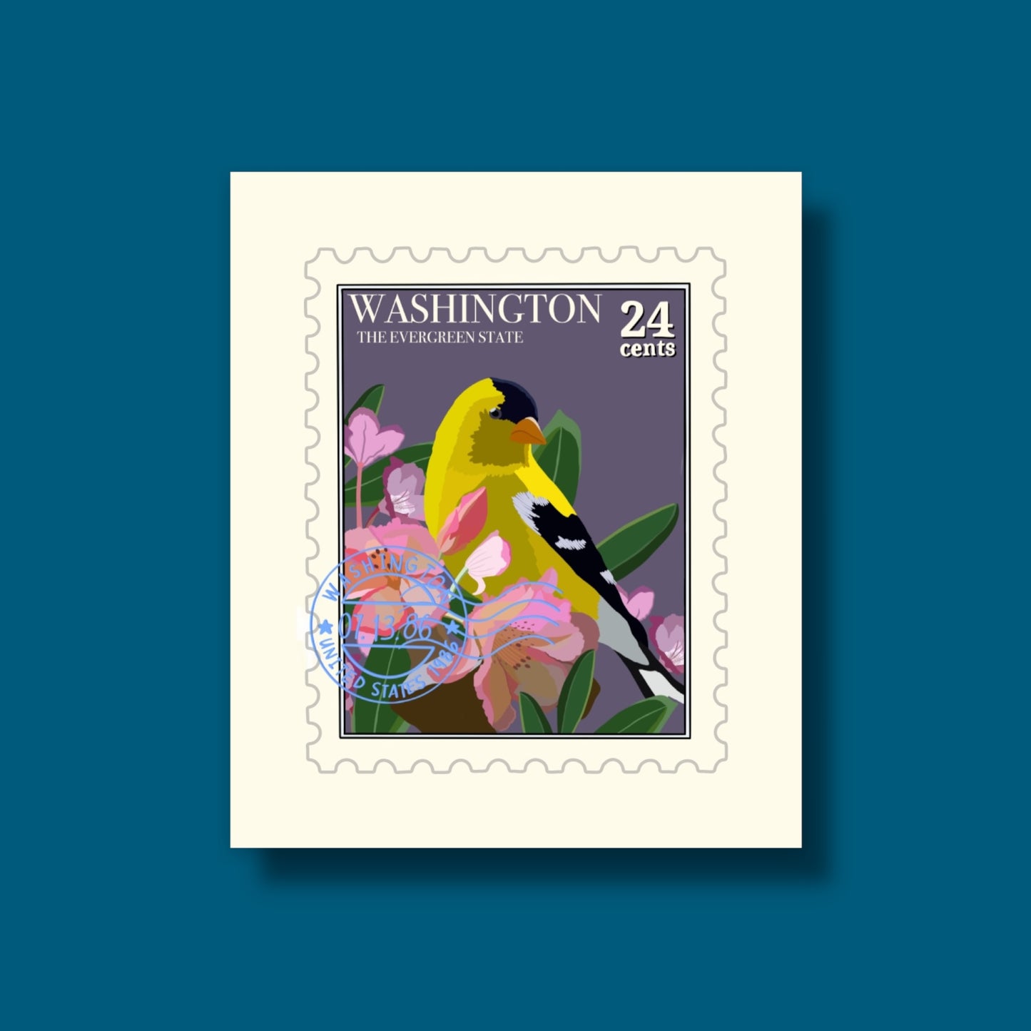 Washington State Bird Stamp Sticker