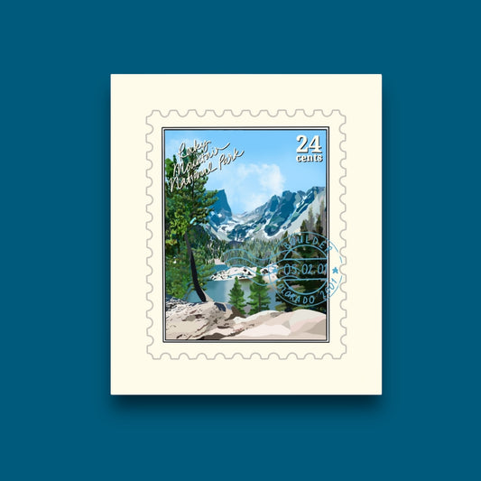 Rocky Mountain National Park Stamp Sticker