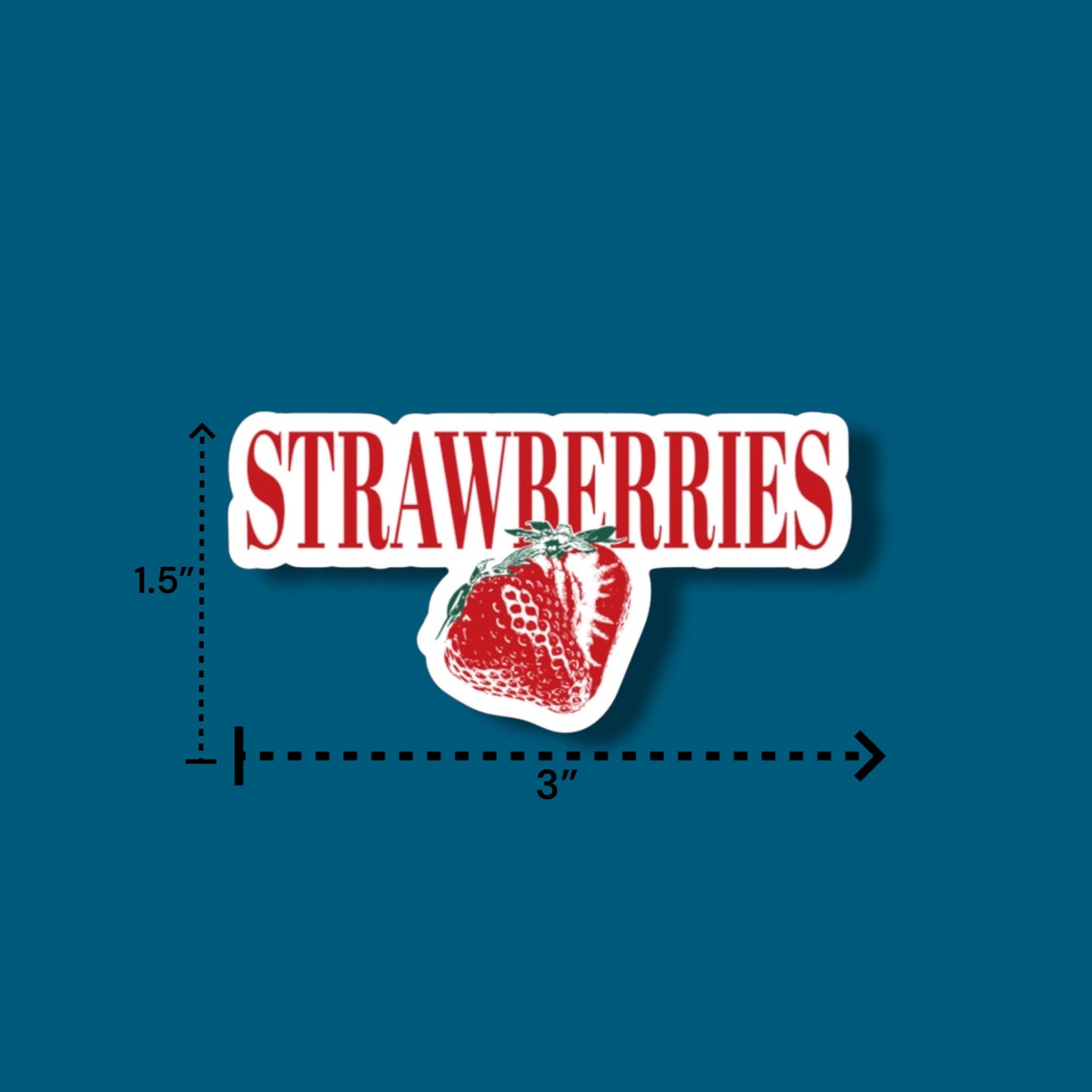 Strawberries Vinyl Sticker