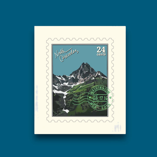 North Cascades Washington Stamp Sticker