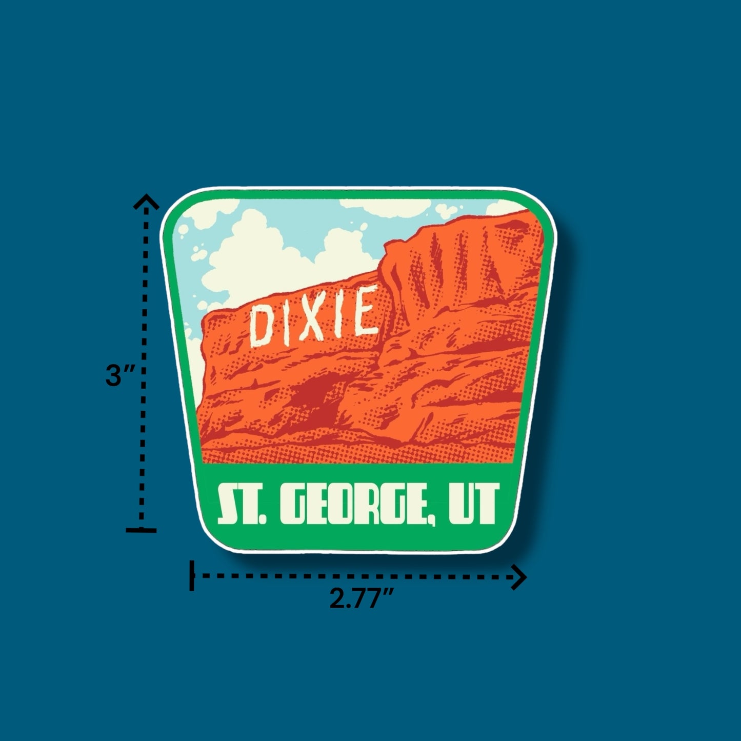 Dixie Rock, St George Utah Sticker