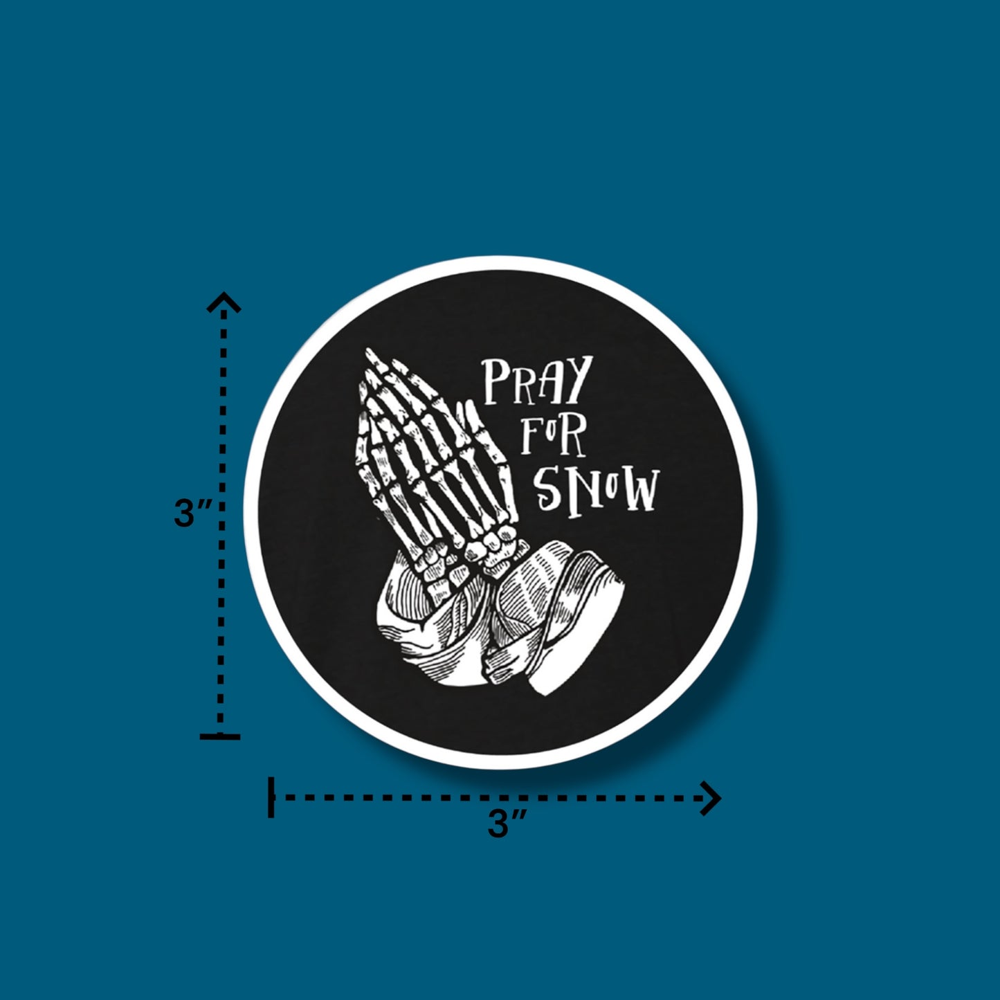 Pray For Snow, Ski And Snowboarding Vinyl Sticker