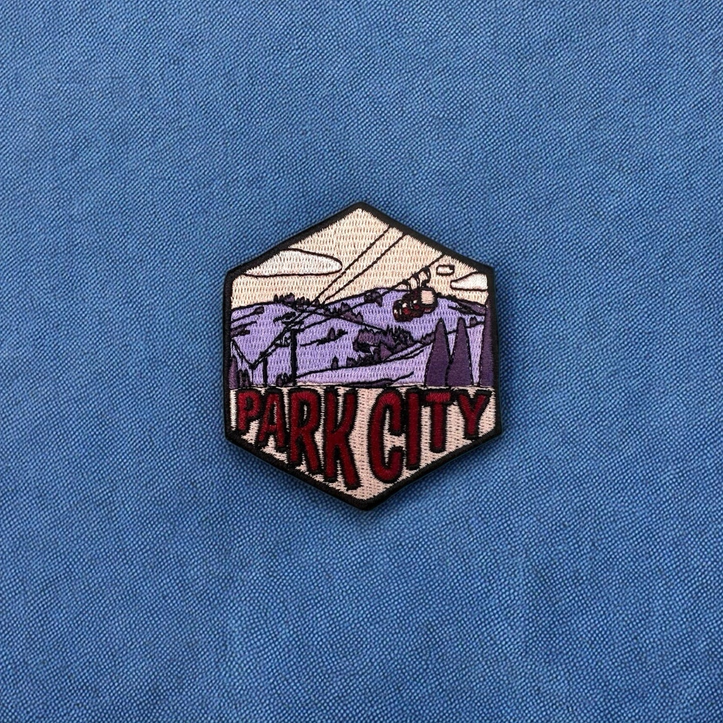 Park City, Utah- Hexagon Embroidered Patch