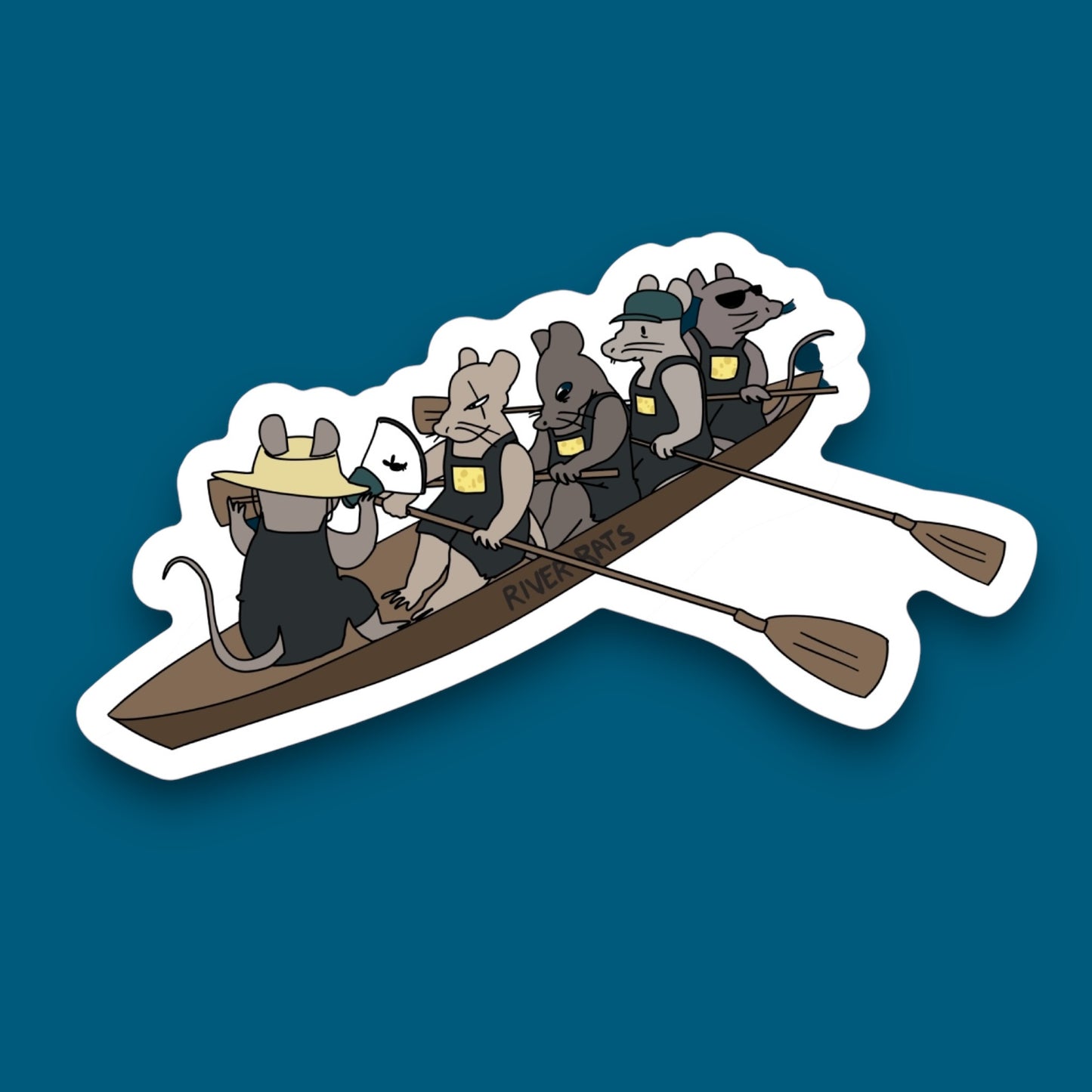 River Rats Crew Team Sticker