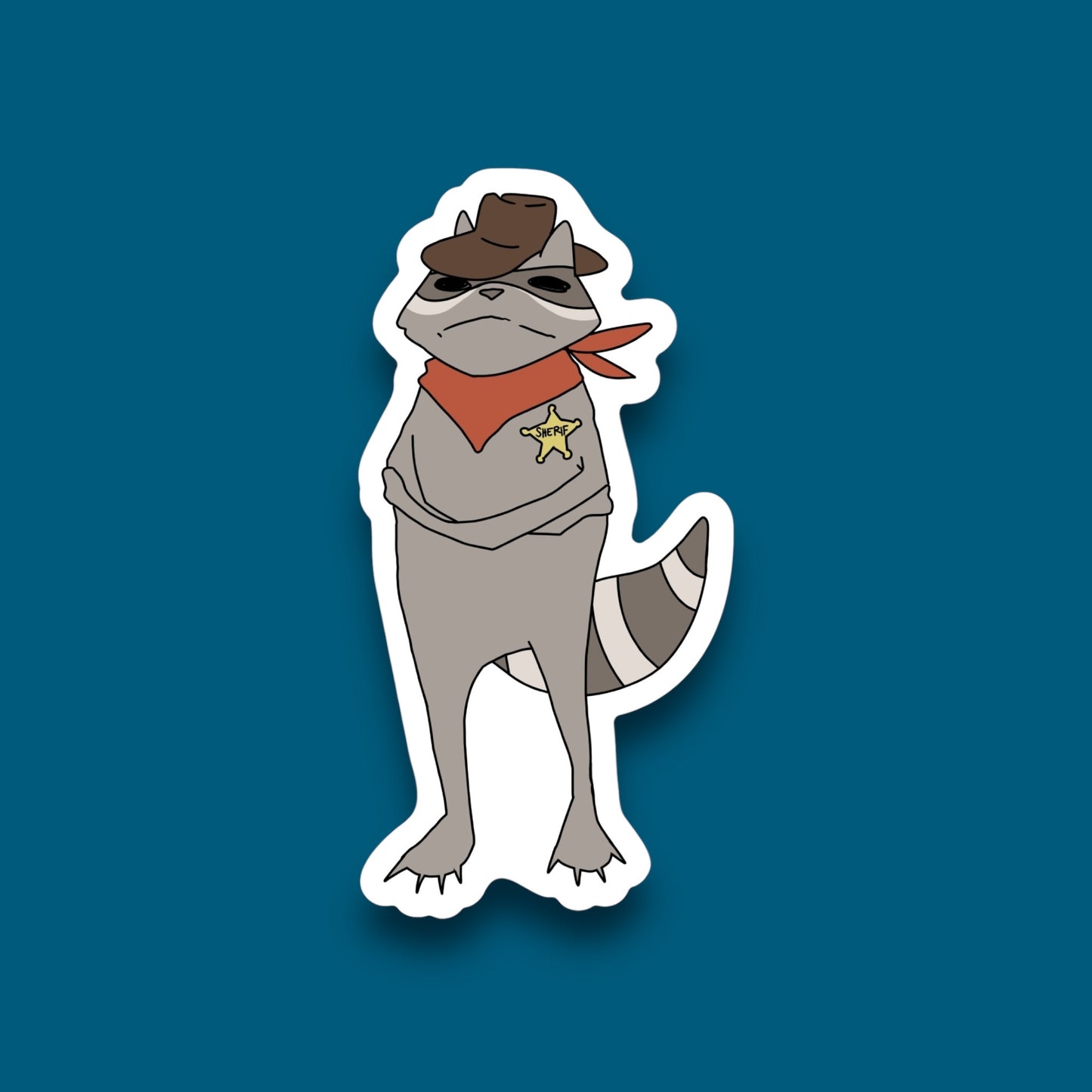 Raccoon Sheriff Sticker