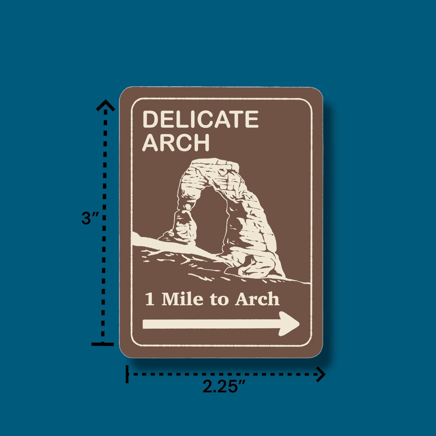 Delicate Arch Trailhead Sign Sticker