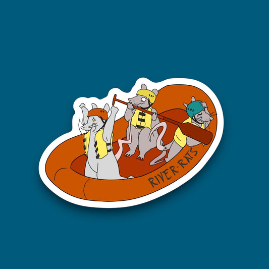 Rafting River Rats Sticker