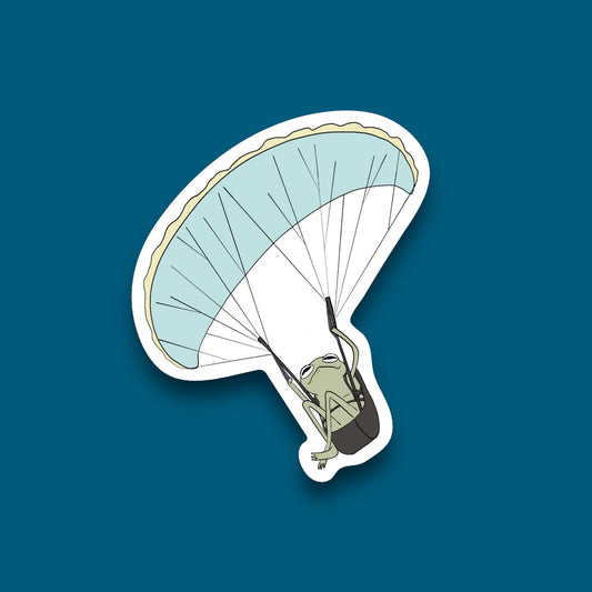 Frog Paragliding Sticker (Pack of 12)