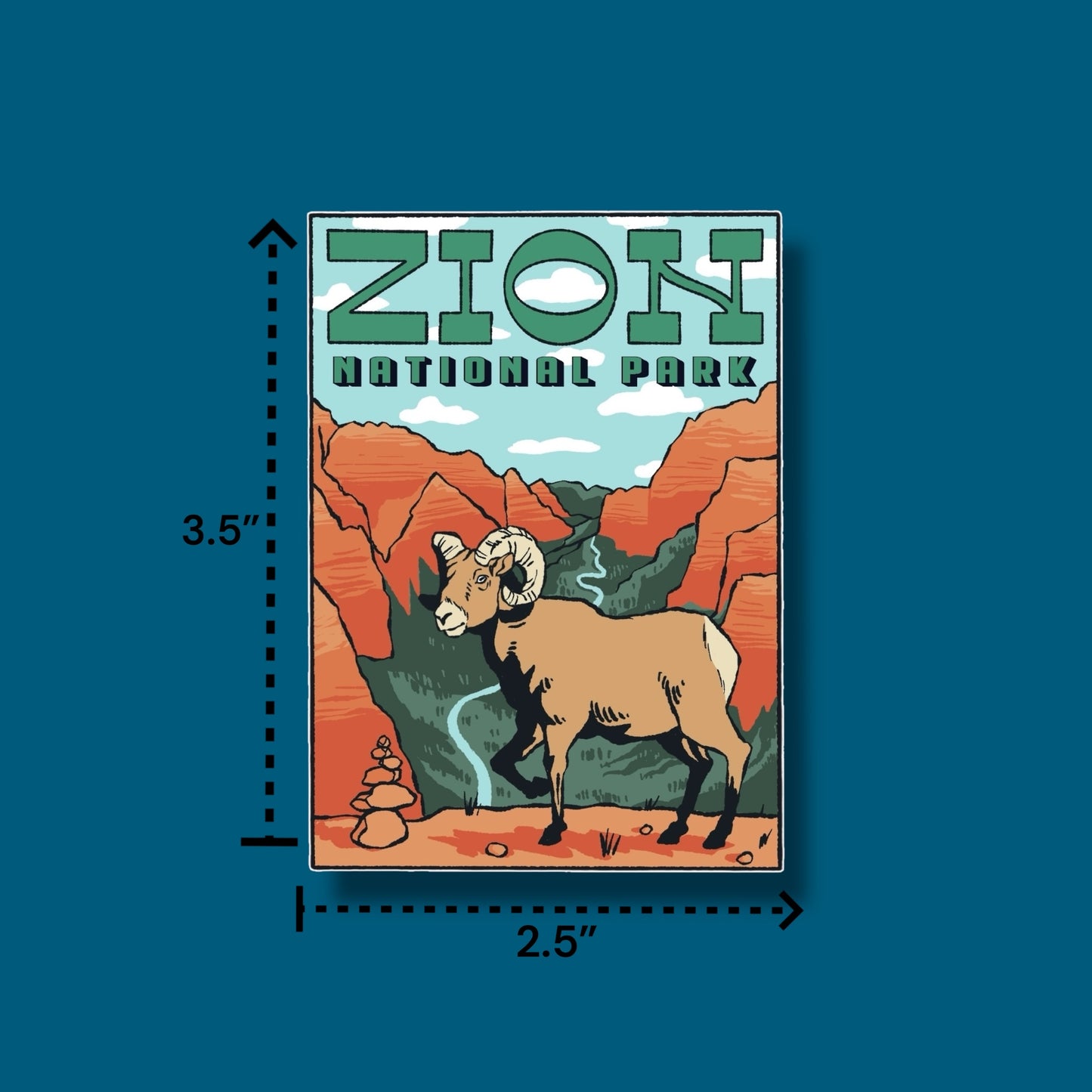 Zion Bighorn Sheep Sticker