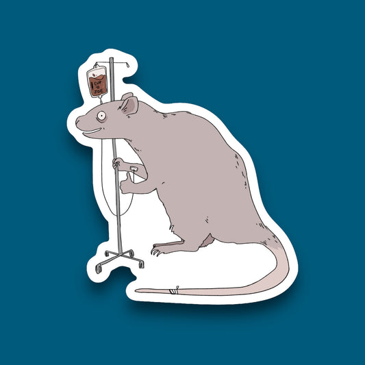 Cup O’ Joe Rat Sticker (Pack of 12)