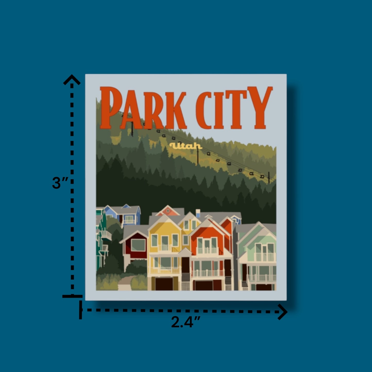 Park City Downtown Poster Sticker