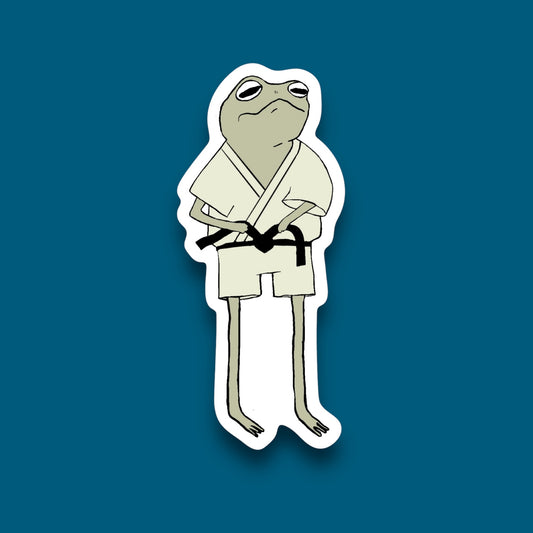 Karate Frog Sticker (Pack of 12)