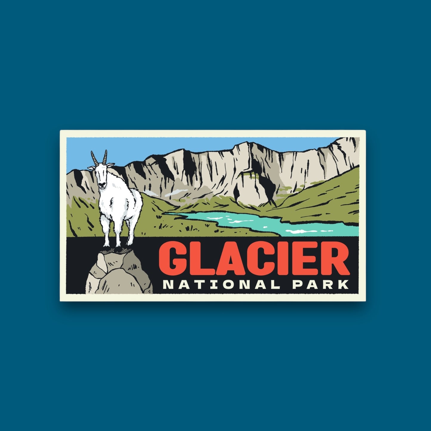 Glacier National Park Mountain Goat Sticker