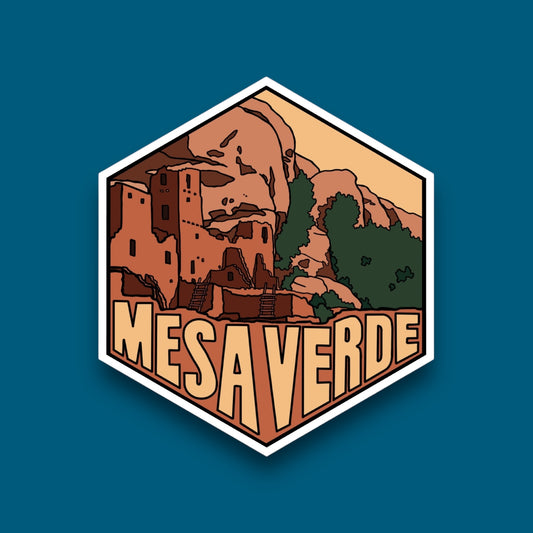 Mesa Verde, Colorado- Hexagon Sticker