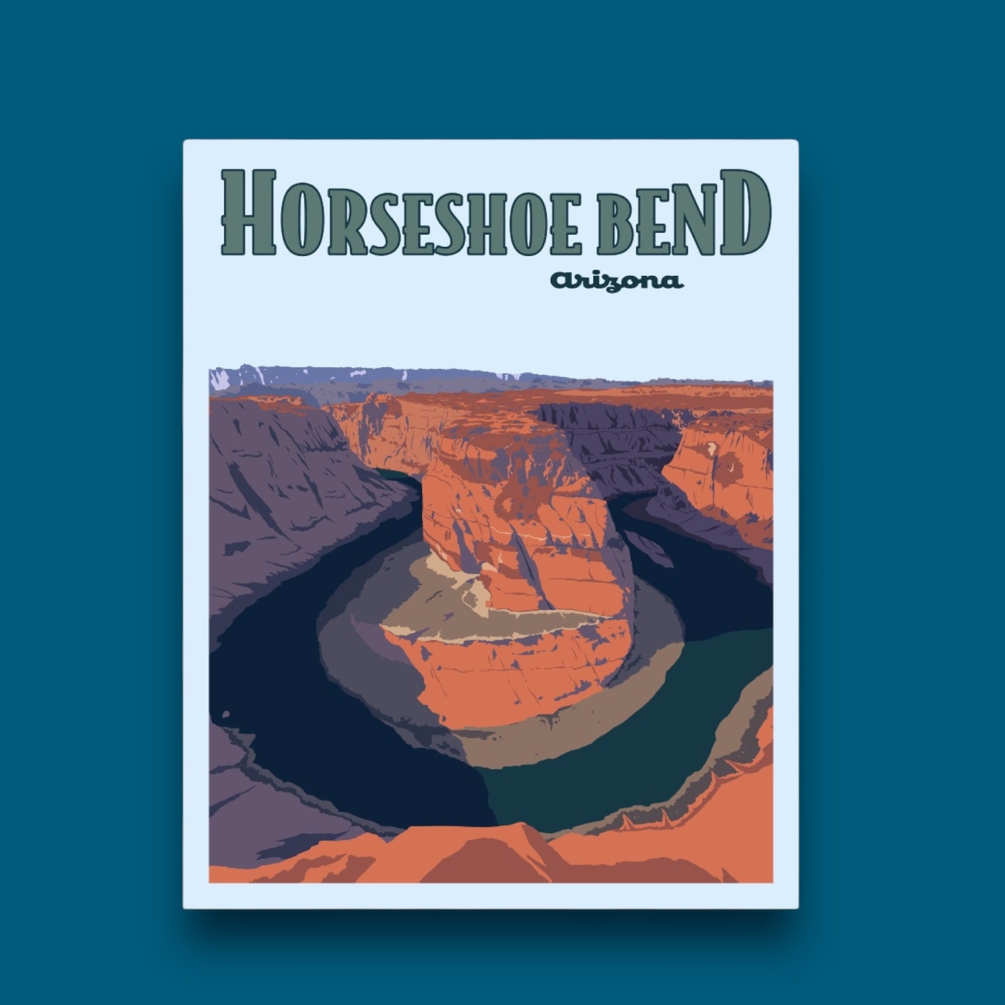 Horseshoe Bend, Arizona - Poster Sticker