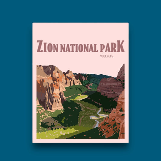 Zion National Park, Utah Poster Sticker