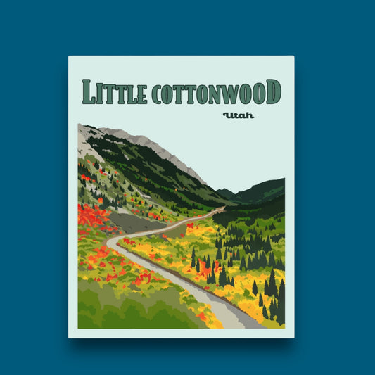 Little Cottonwood, Utah- Poster Sticker