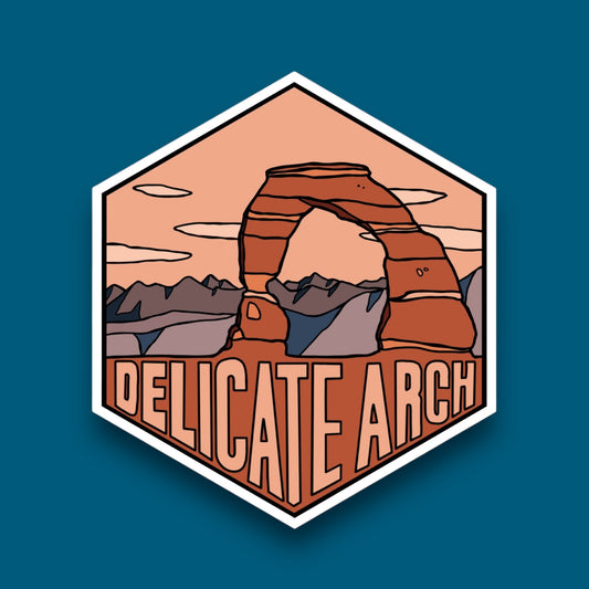 Delicate Arch Utah- Hexagon Sticker