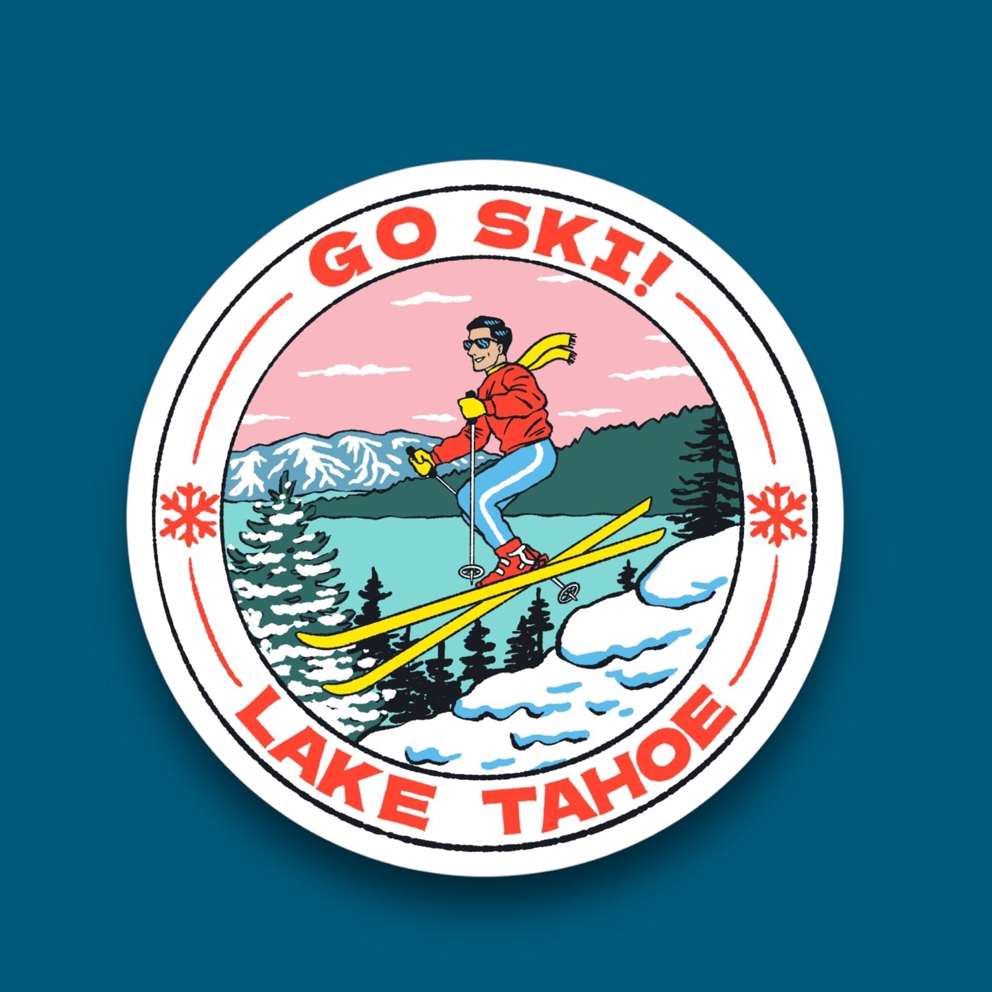 Go Ski! Lake Tahoe Sticker