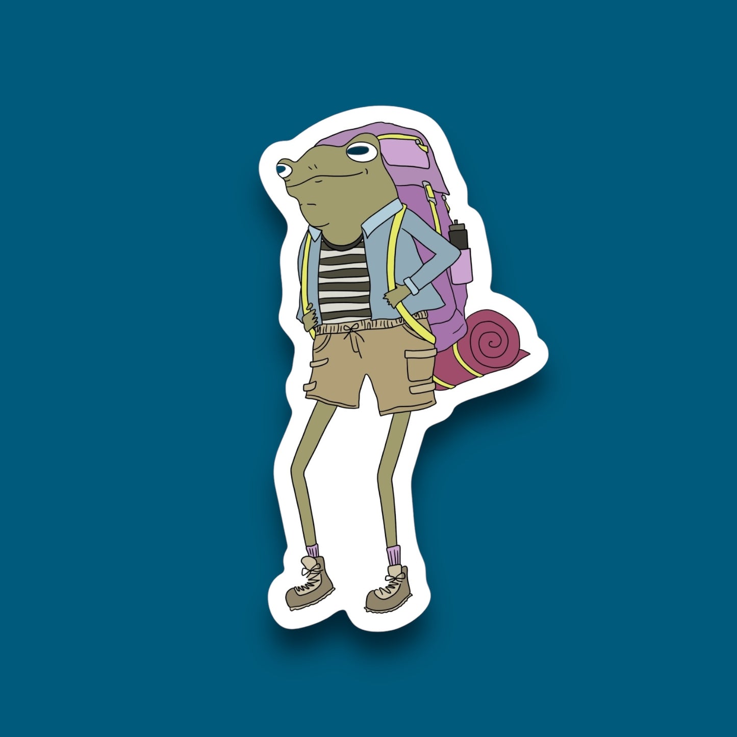 Frog Backpacking Sticker