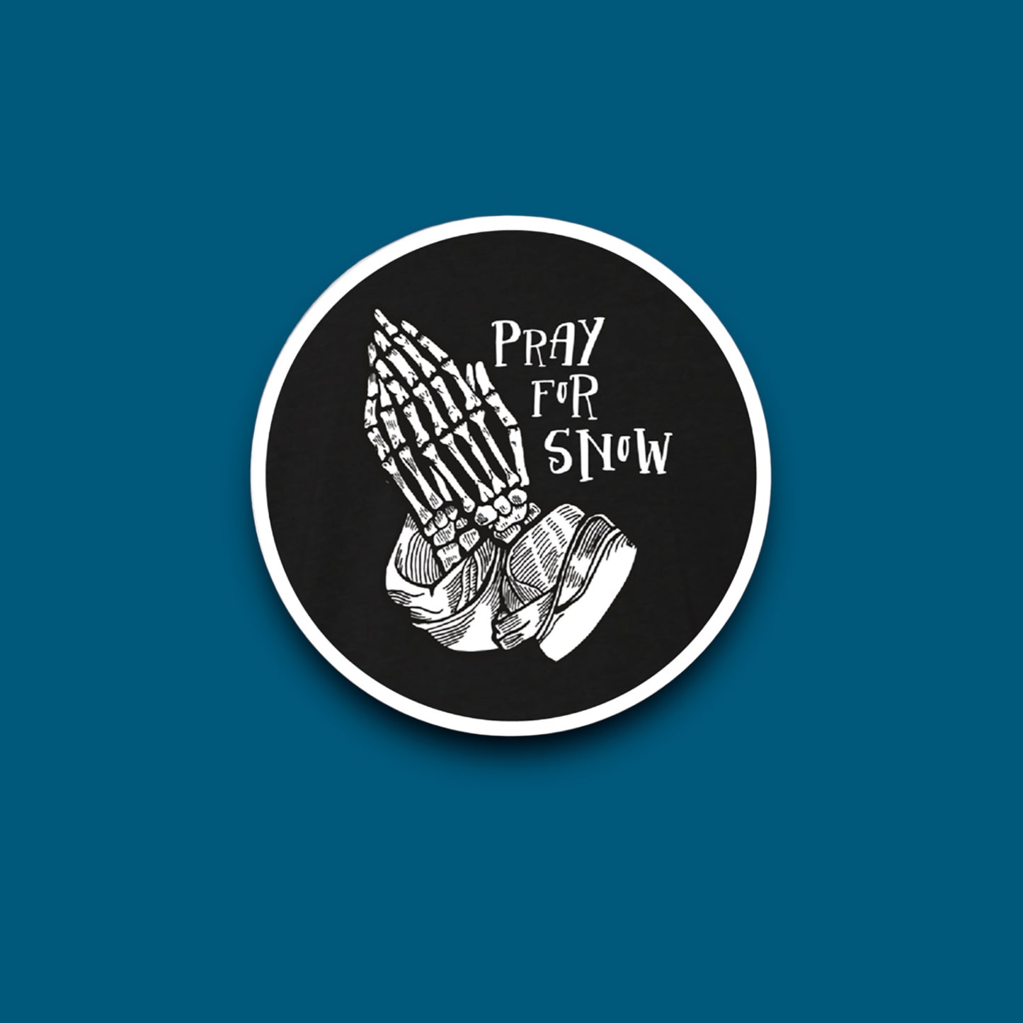 Pray For Snow, Ski And Snowboarding Vinyl Sticker