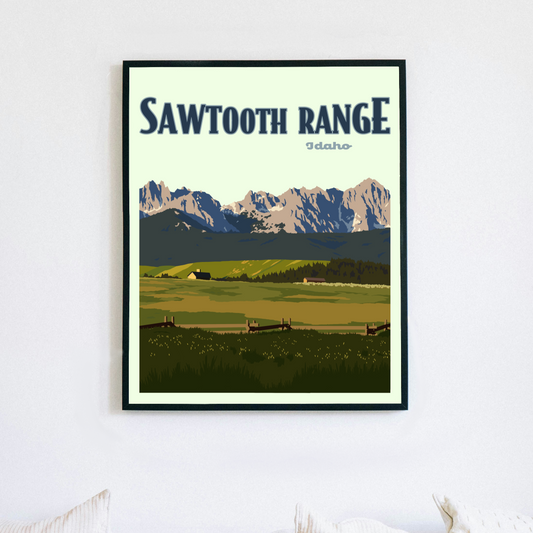 Sawtooth Range Idaho Poster Print