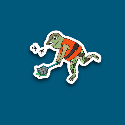 Mid Hunt Frog Sticker (Pack of 12)