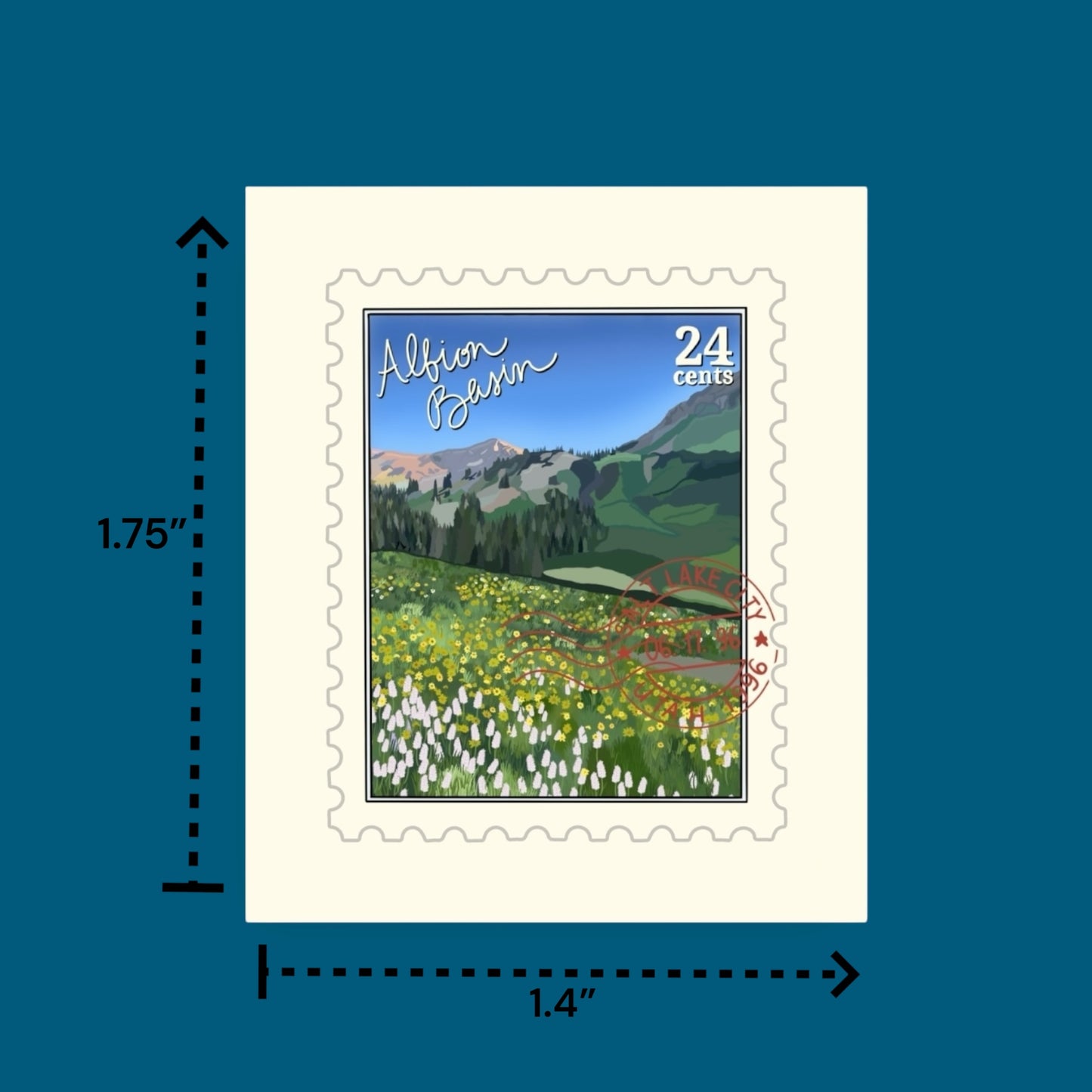 Albion Basin Utah Stamp Sticker