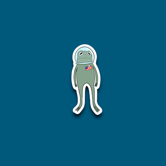 Astronaut Frog Sticker (Pack of 12)