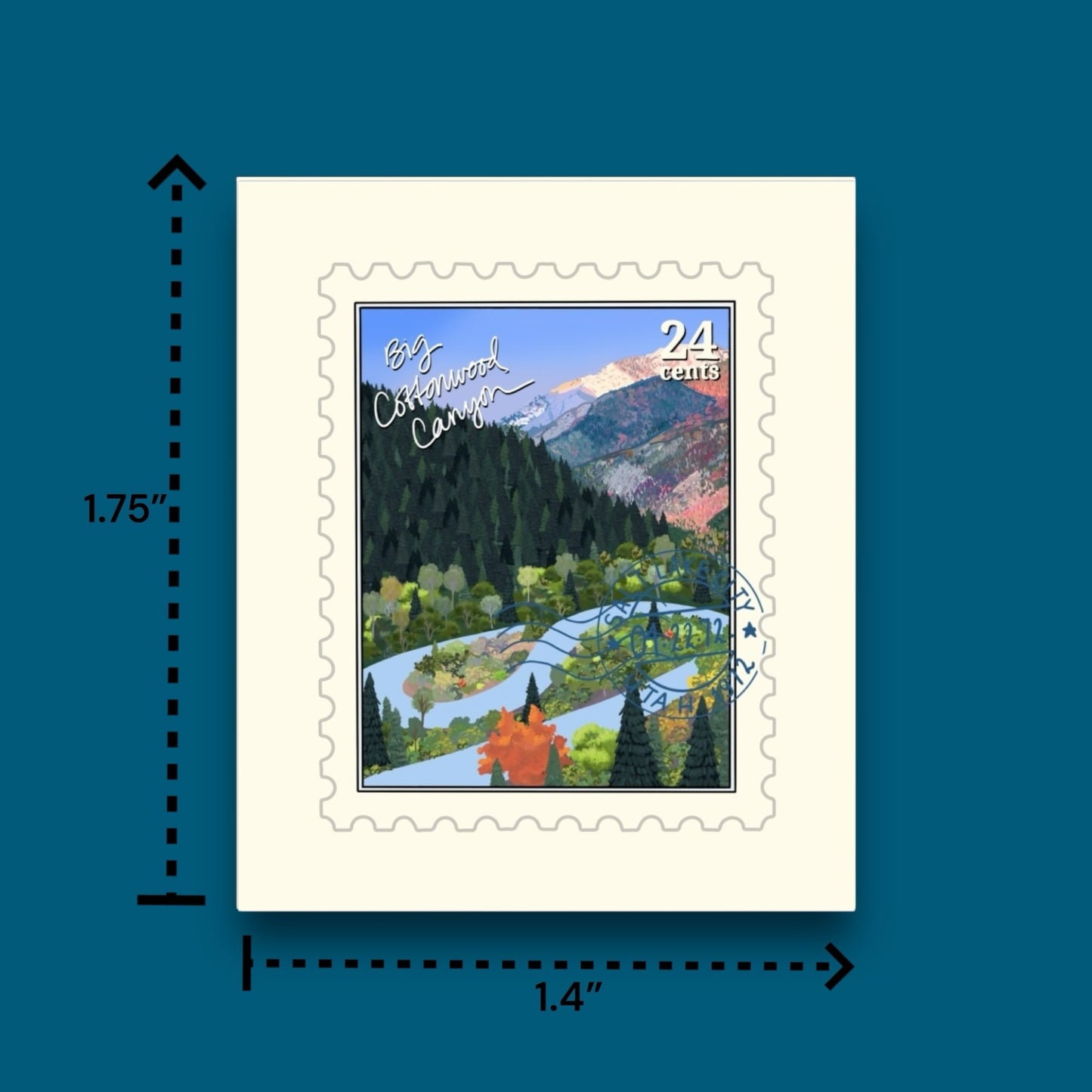 Big Cottonwood Canyon Utah Stamp Sticker