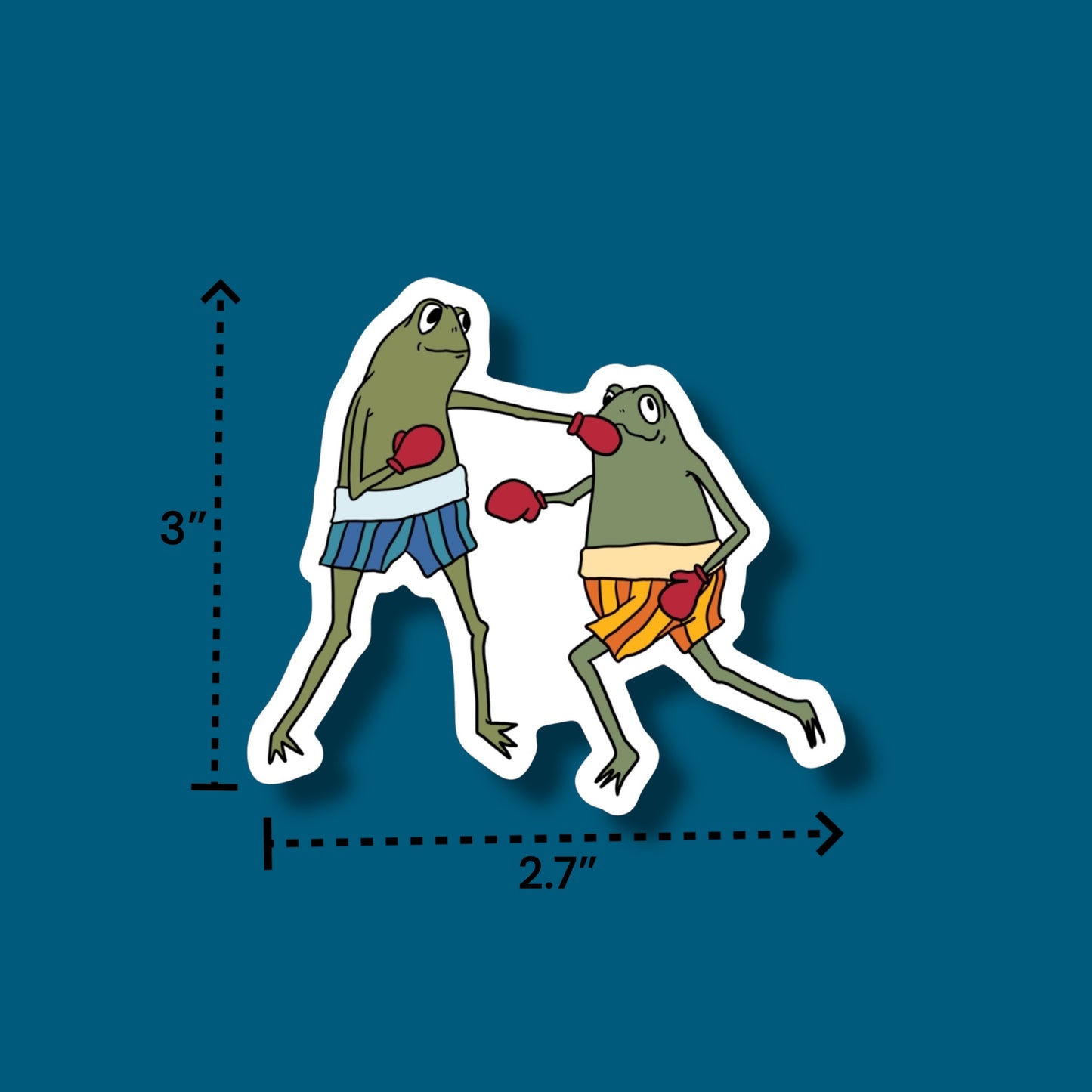 Boxing Frogs Sticker