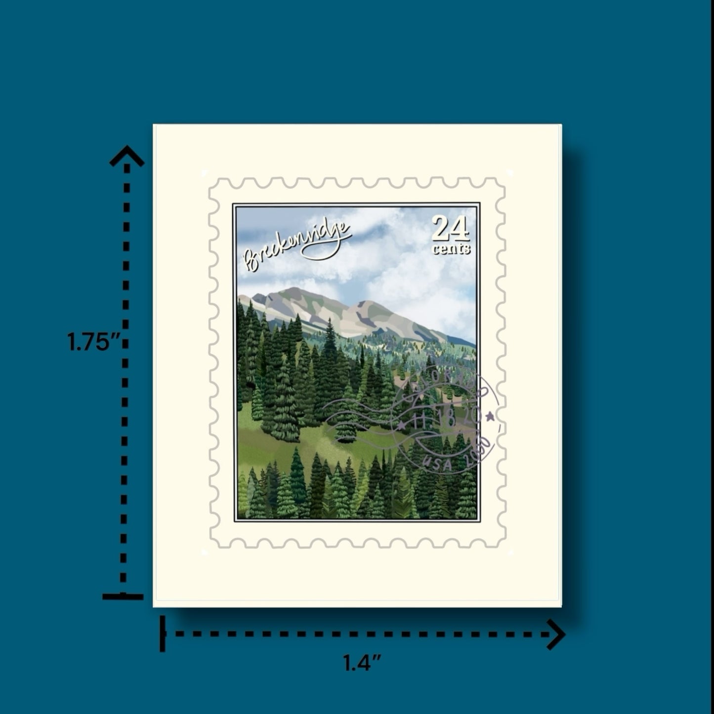 Breckenridge Colorado Summer Stamp Sticker