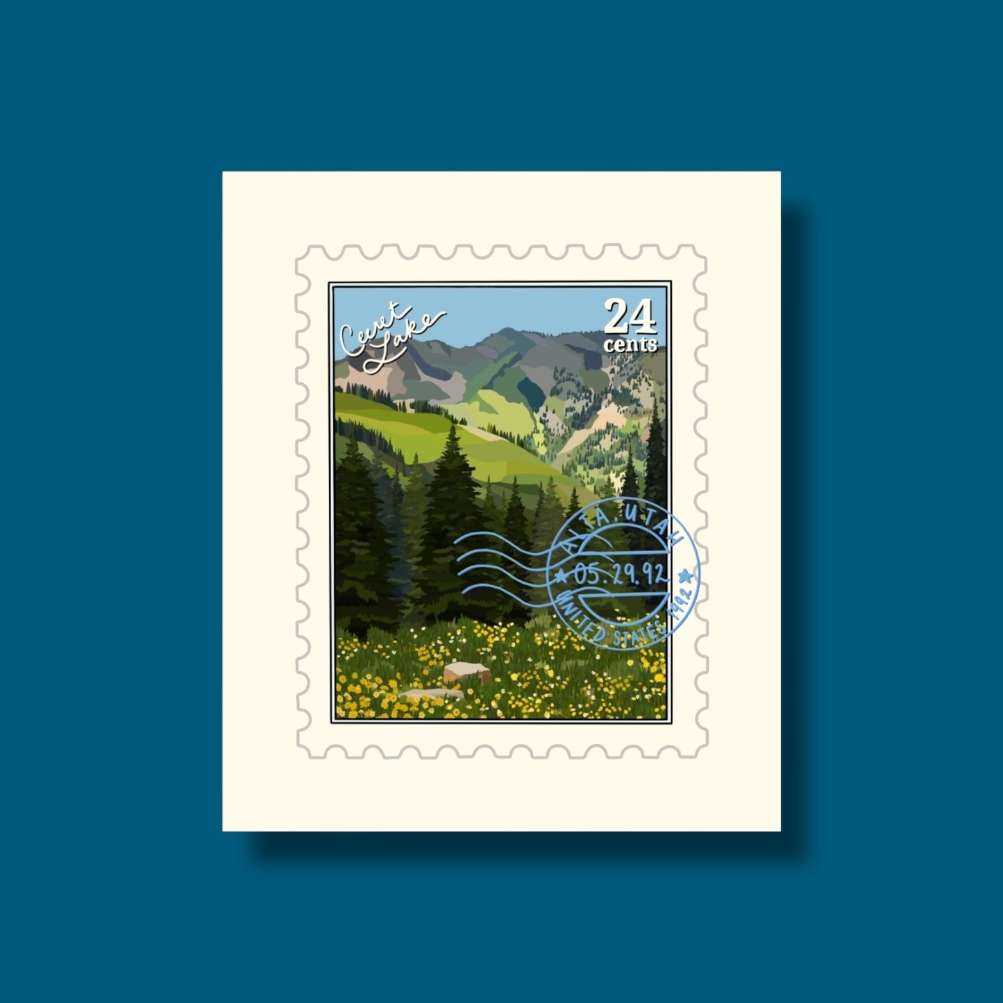 Cecret Lake Utah Stamp Sticker