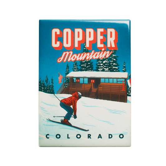 Copper Mountain Retro Fridge Magnet (Pack of 12)