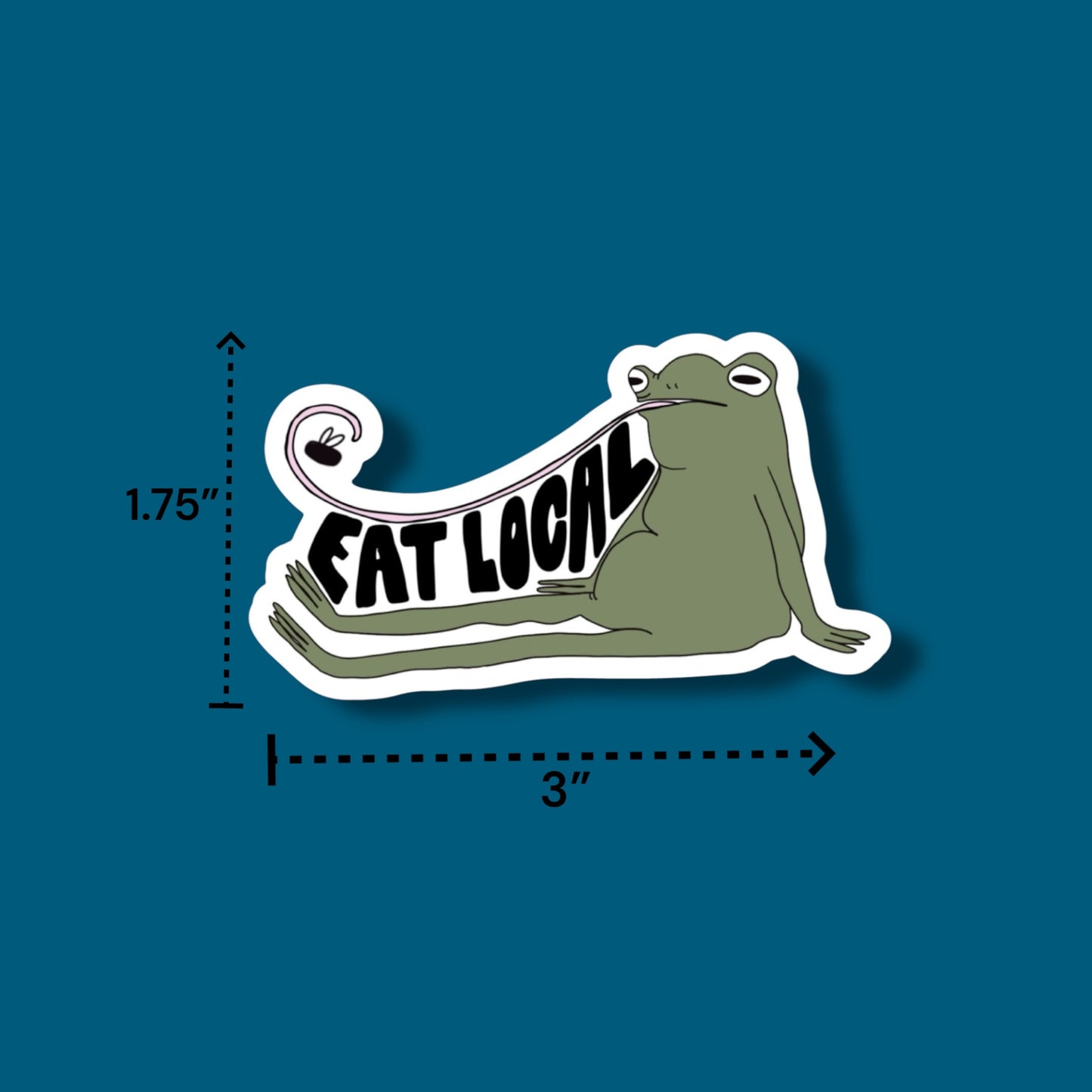 Eat Local Frog Sticker