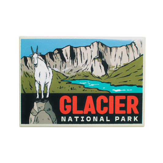 Glacier National Park Mountain Goat Fridge Magnet (Pack of 12)