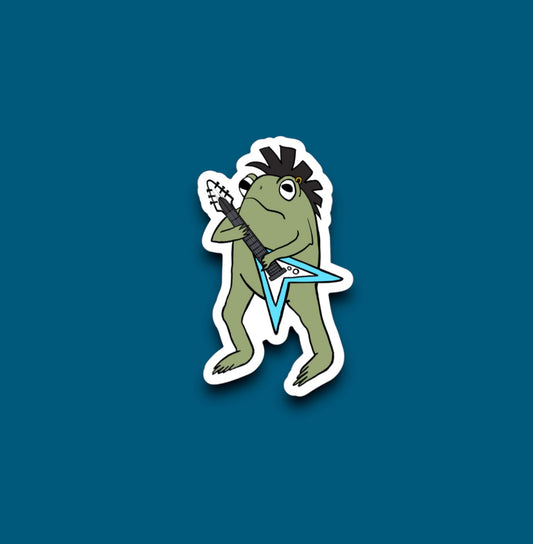 Guitar Playin’ Frog Sticker (Pack of 12)