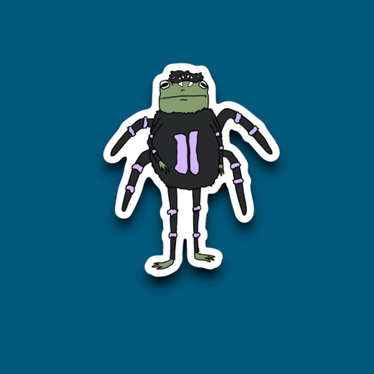 Black Widow Frog Sticker (Pack of 12)