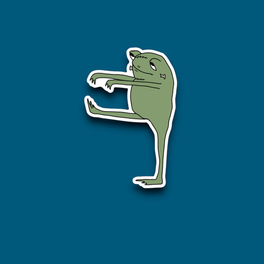 Frankenstein Frog Sticker (Pack of 12)