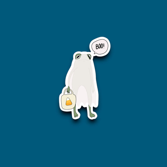 Halloween Ghost Frog Sticker (Pack of 12)