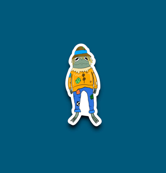 Scarecrow Frog Sticker (Pack of 12)