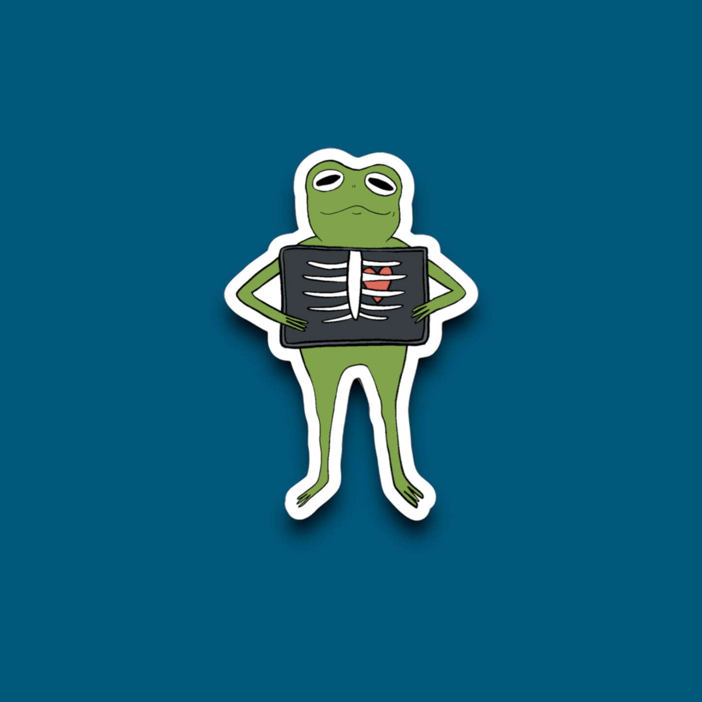 Beating Heart Frog Sticker