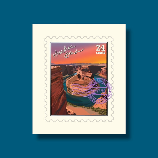 Horseshoe Bend Stamp Sticker