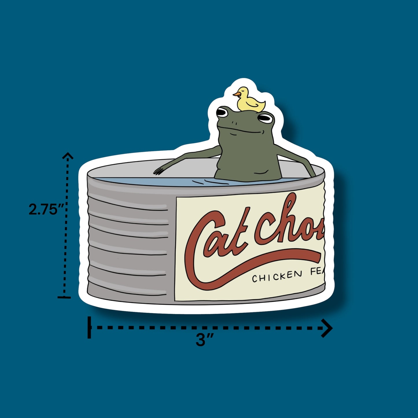 Frog Hot Tubbin’ in a Soup Can Sticker