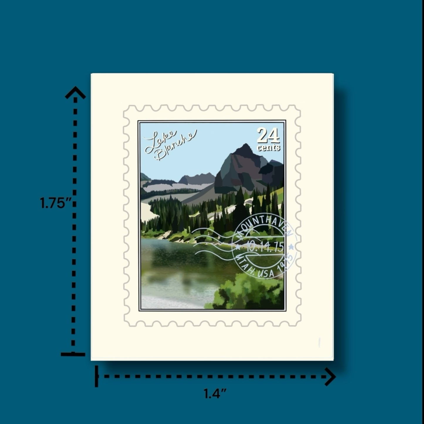 Lake Blanche Utah Stamp Sticker