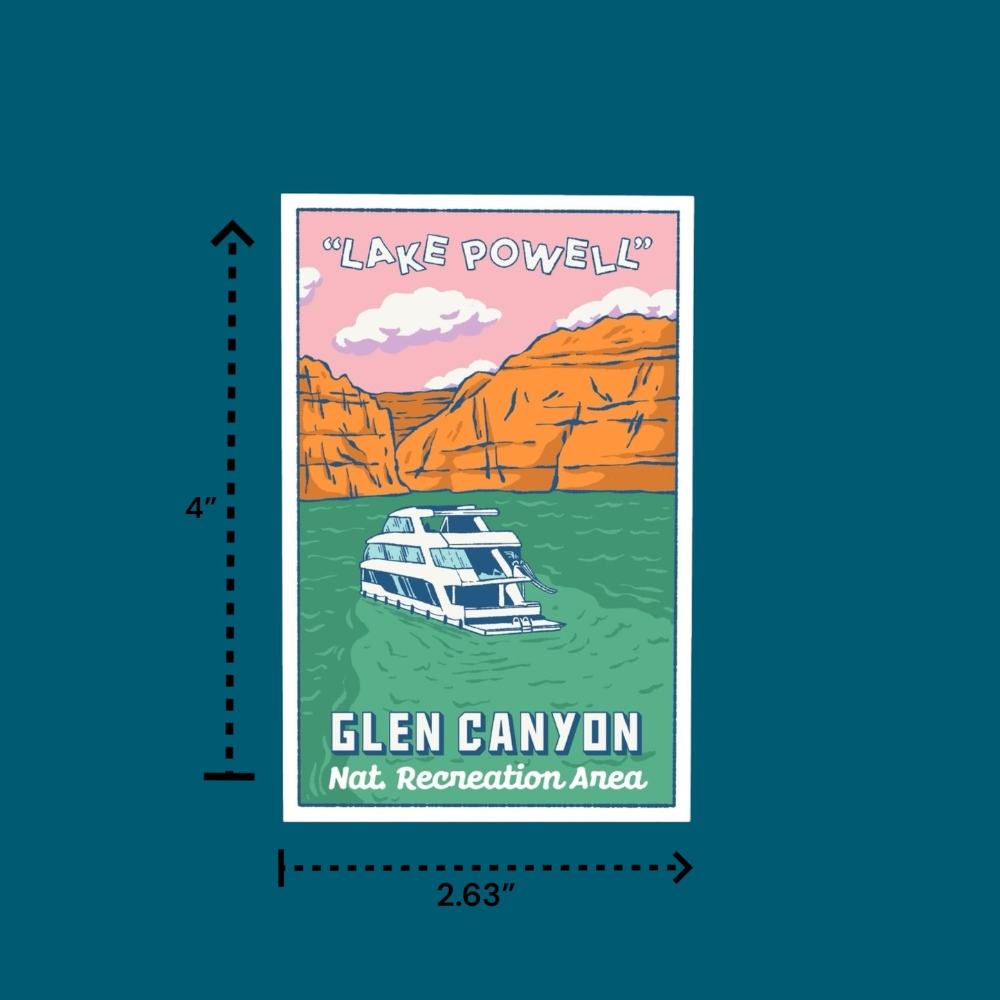 Lake Powell Houseboat Sticker