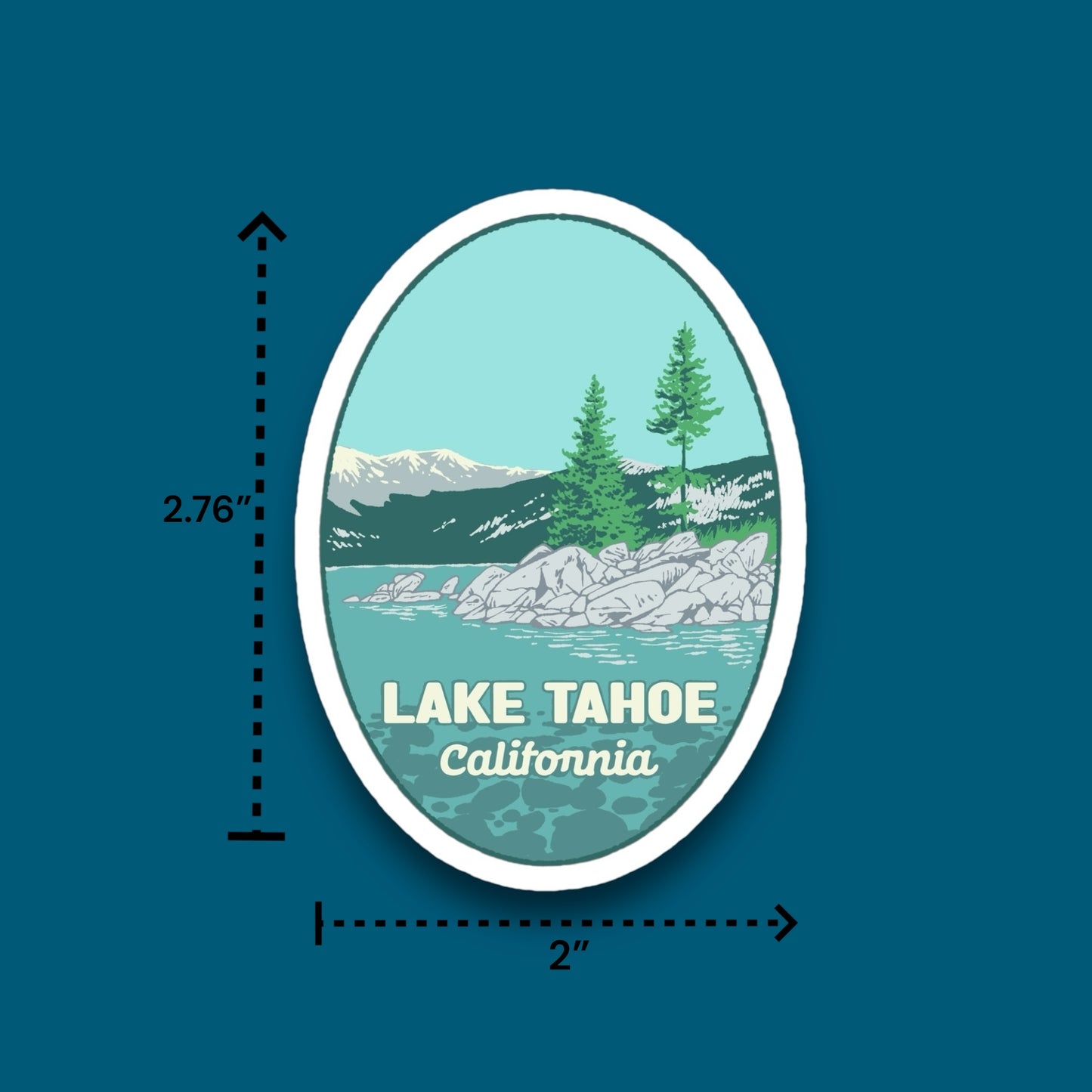 Lake Tahoe California Looking Window Sticker