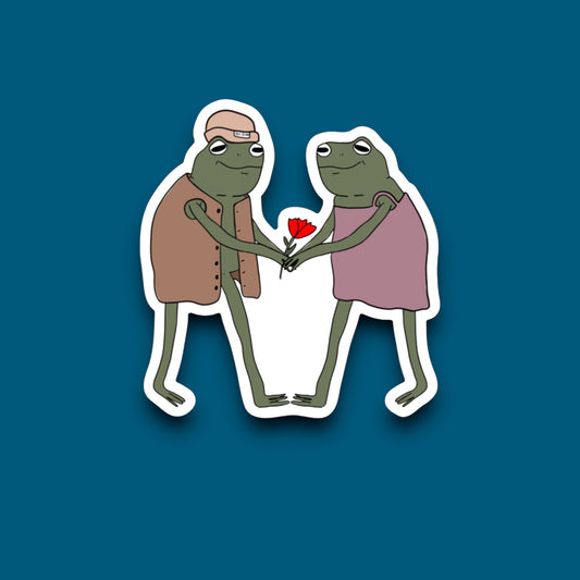 Frogs in Love Sticker (Pack of 12)
