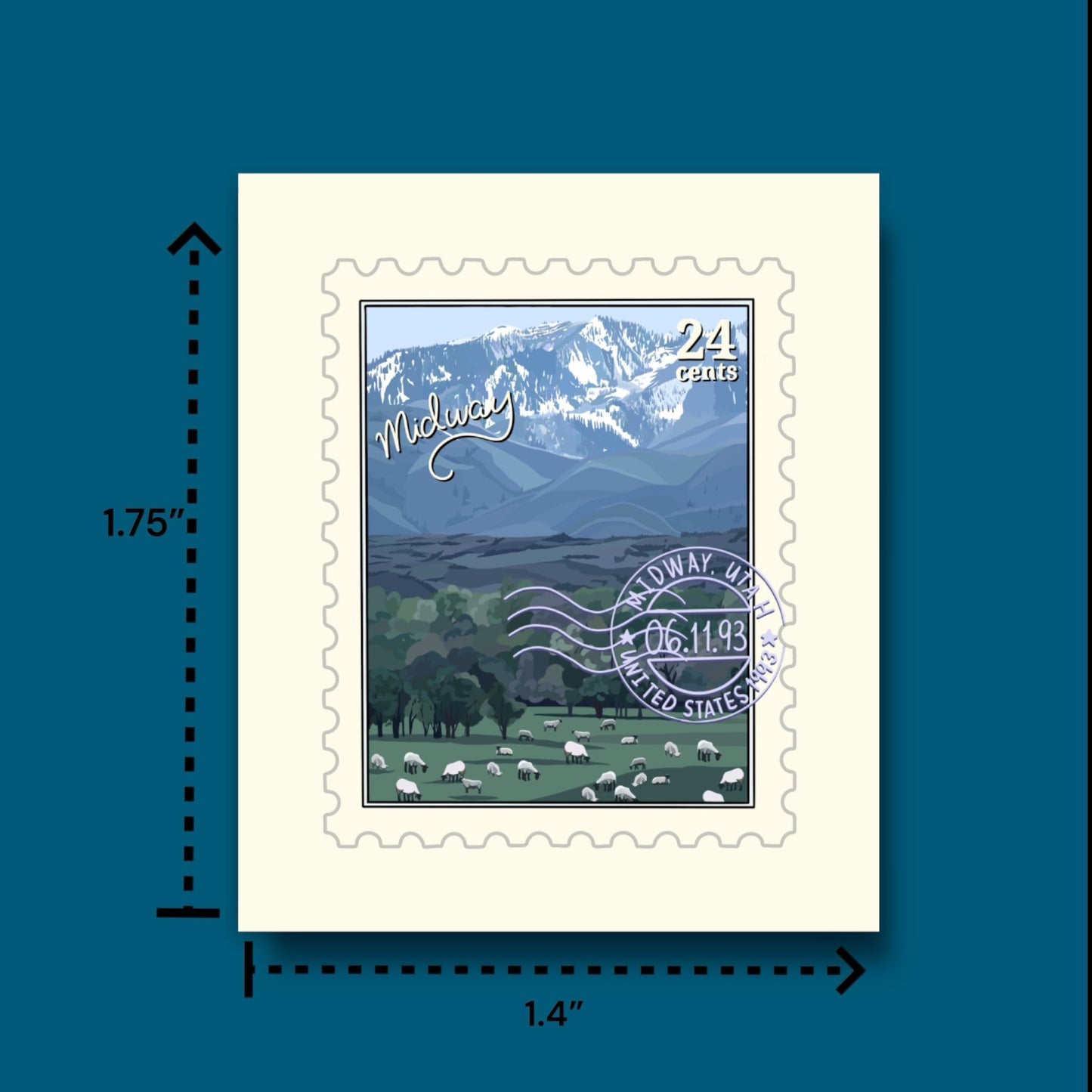 Midway Utah Stamp Sticker